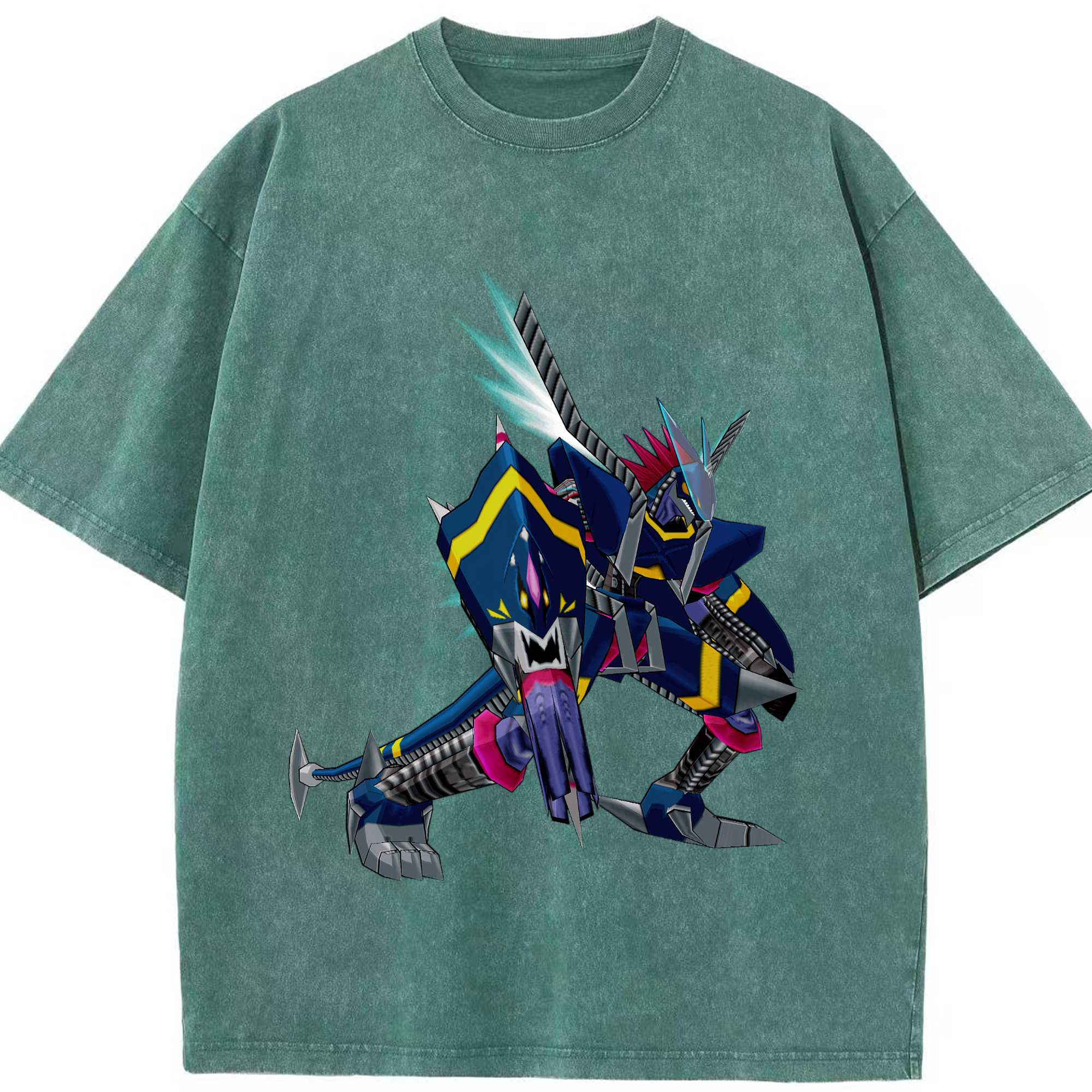 （画像用） Digimon デジタルモンスター/デジモン 綿100% ヴィンテージ風 半袖Tシャツ（フロントプリント）